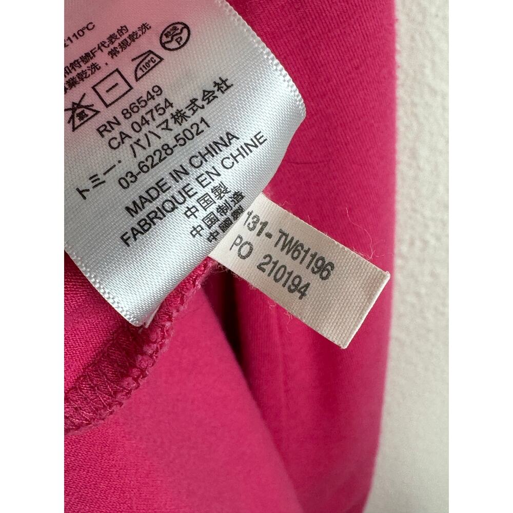 Tommy Bahama Tambour Faux Wrap Jersey Dress Bright Pink Medium - Picture 11 of 12